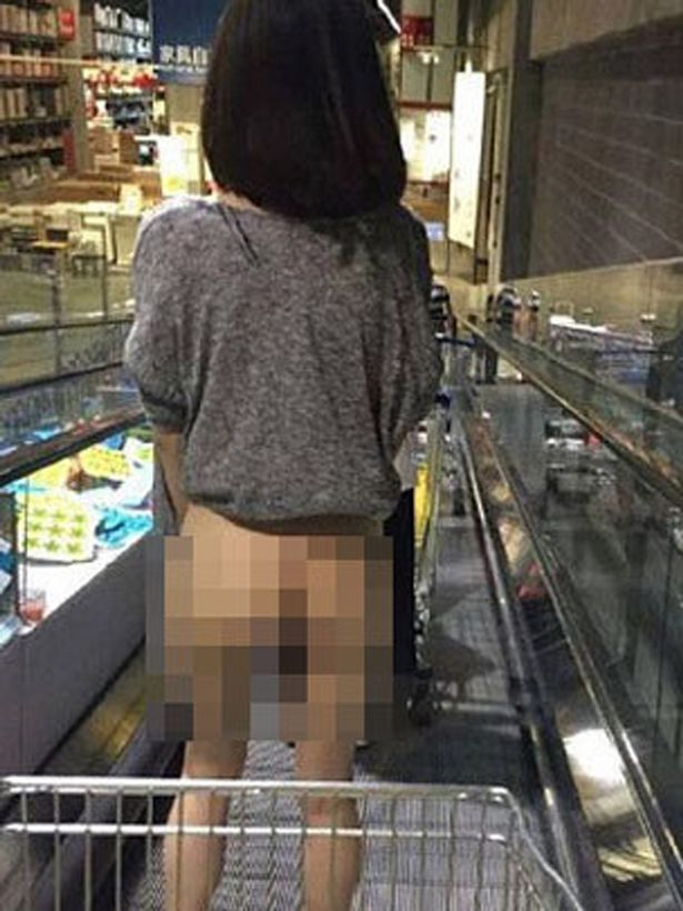  This woman caused quite a stir as she wandered around IKEA baring her naked bum