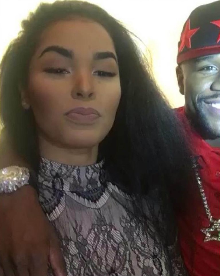  Floyd Mayweather met 19-year-old New Look shop assistant, Ramarni Ball, at a fan event