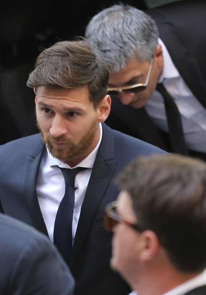 Lionel Messi arrives at the Court of Catalonia before being found guilty of tax fraud on Wednesday