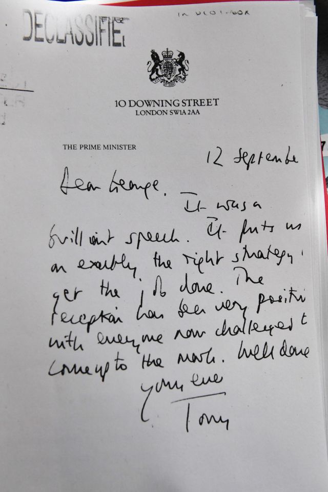 Tony Blair letter