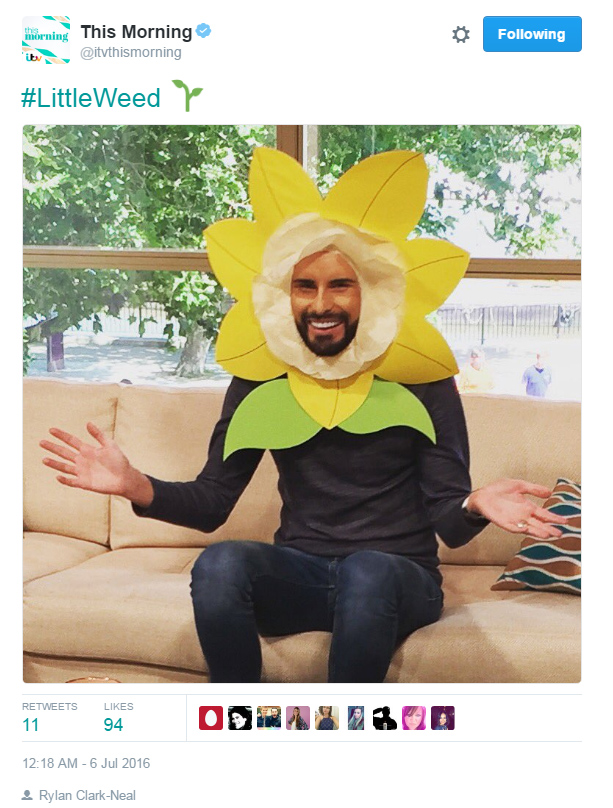  This Morning tweeted a pic of Rylan...