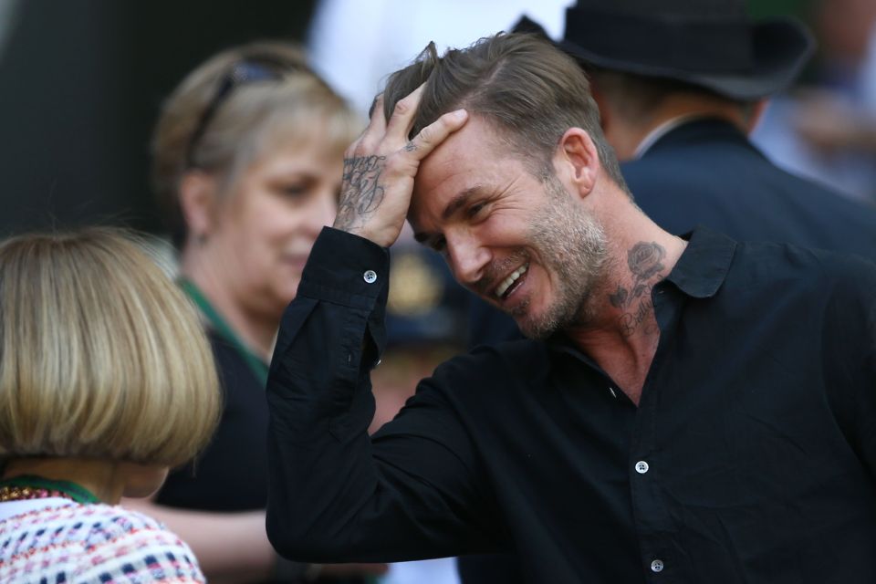  Becks almost cannot believe what he is watching on Centre Court