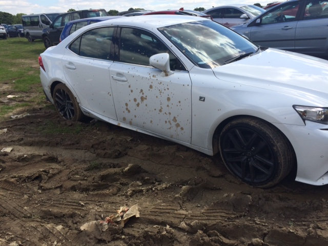  The shocking photos show one car splattered with mud, and come after cops warned holiday makers over 'rogue' airport parking companies