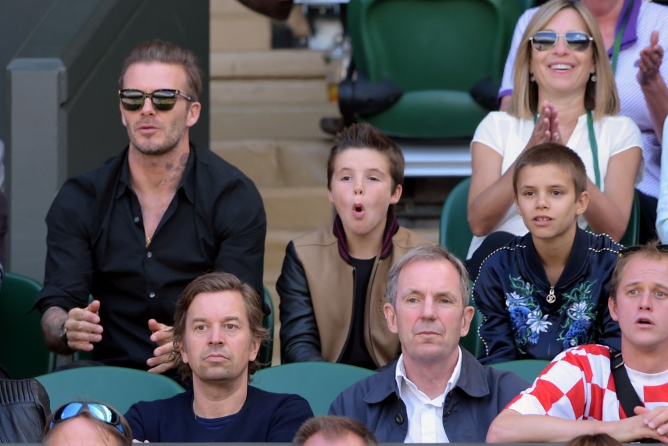  David Beckham attended with his sons Cruz, 11, and Romeo, 13