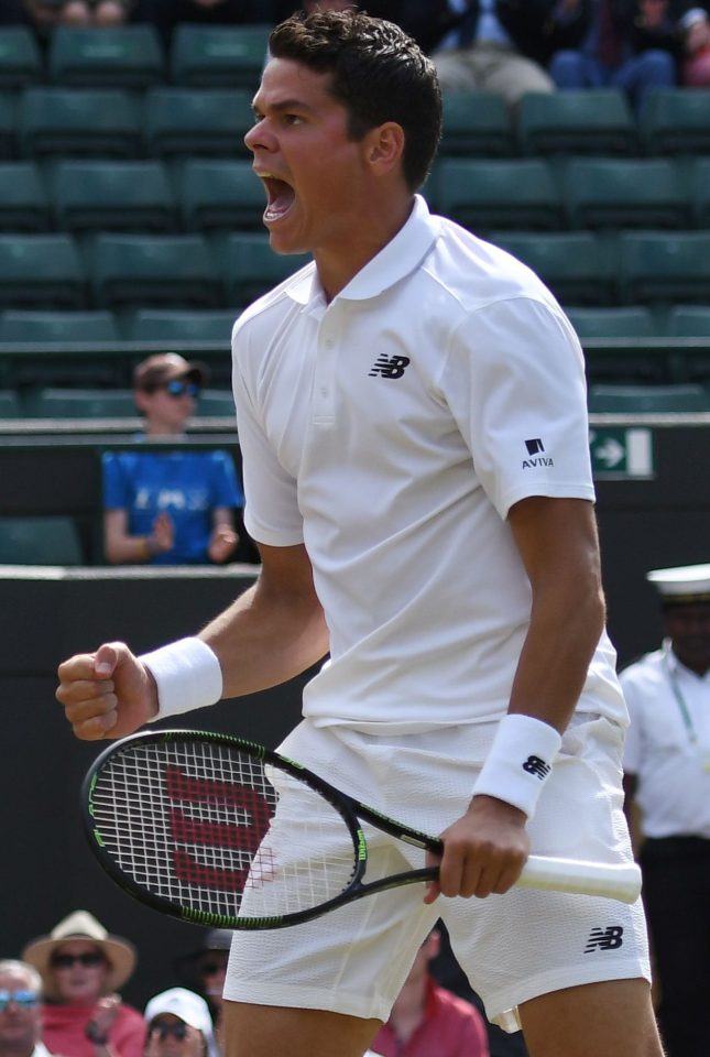  Last four here I come...Canada's Milos Raonic celebrates