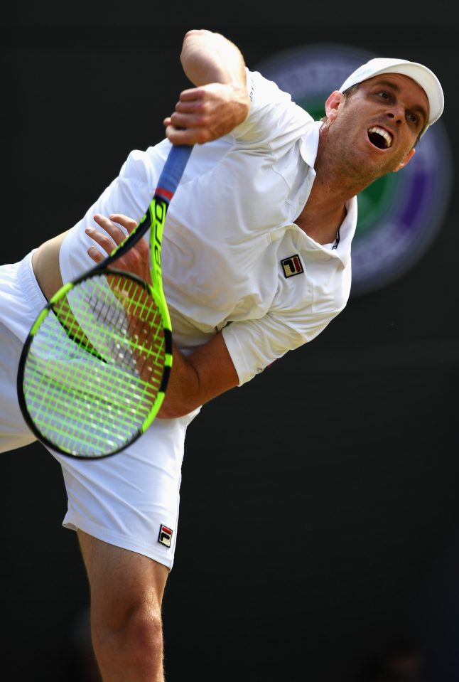  Sam Querrey rattled down his huge serves, but to no avail