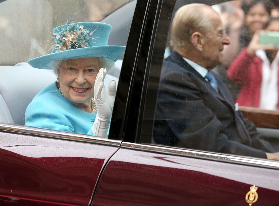 The Royals waved farewell after their visit