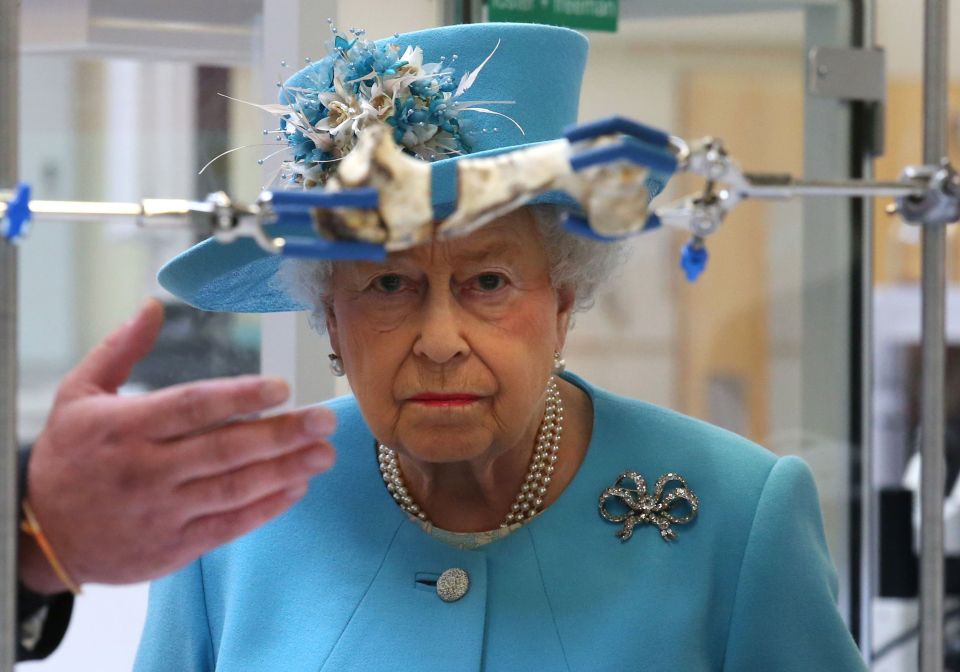 Queen Elizabeth II is shown bone which was cut using a saw, during a visit to the Leverhulme Research Centre for Forensic Science at Dundee University. PRESS ASSOCIATION Photo. Picture date: Wednesday July 6, 2016. During the visit to the forensic laboratory, part of the Centre for Anatomy and Human Identification, her Majesty and the Duke of Edinburgh viewed various techniques such as facial reconstruction, fingerprinting and electrical fire investigation. See PA story ROYAL Queen. Photo credit should read: Andrew Milligan/PA Wire