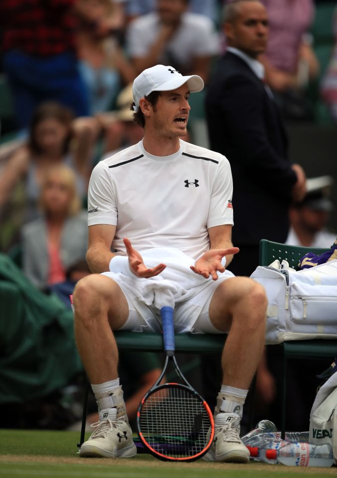 Murray had a number of choice words for the umpires after that fourth set