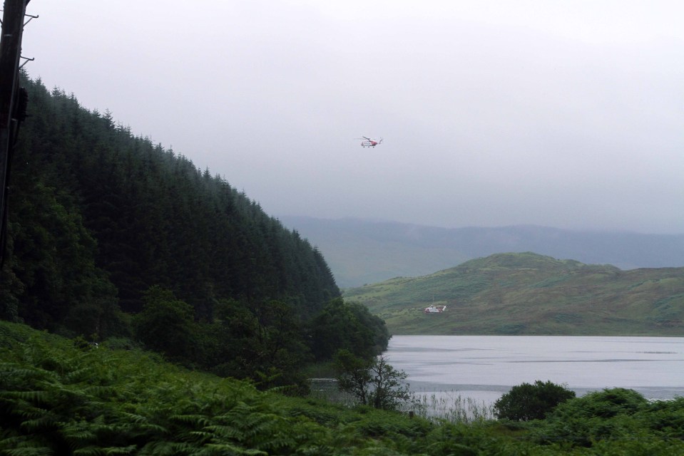  A huge search was launched after the car plunged into loch near Oban in the west of Scotland