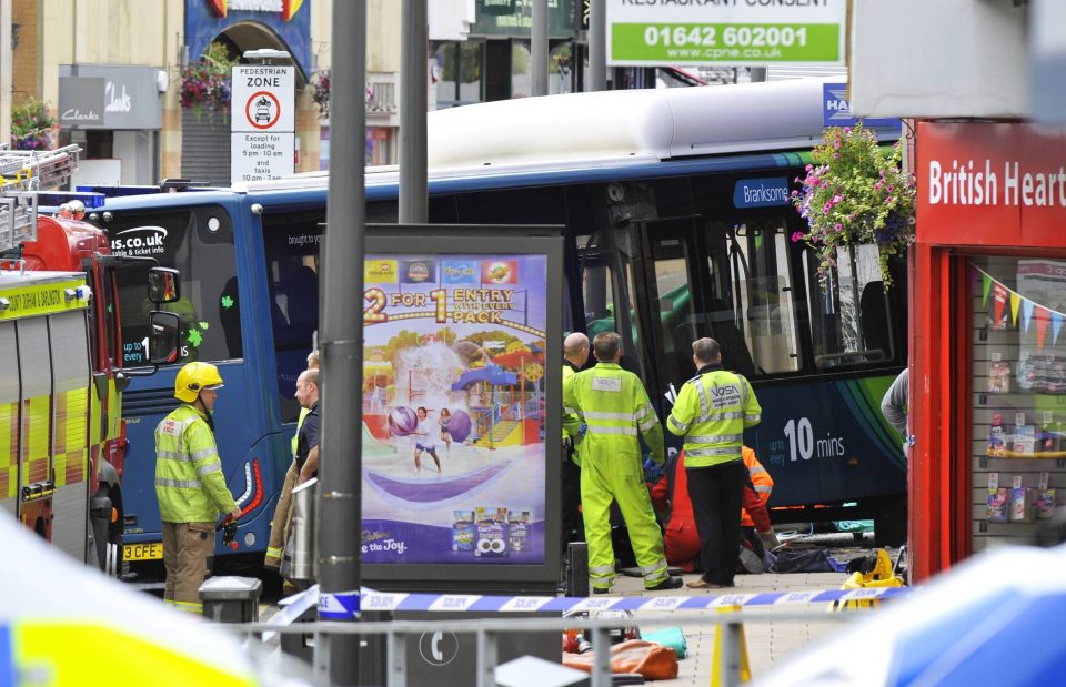 Bus crash Darlington 