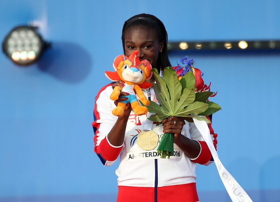 Young British hopeful Asher-Smith relishes picking up her gold medal after a fine victory