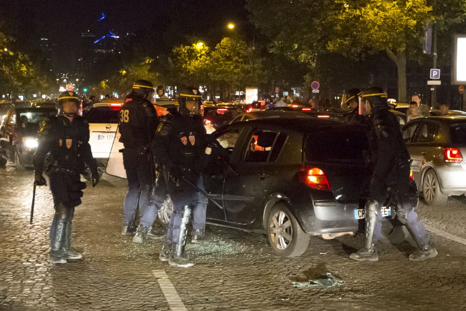  A French police spokesman confirmed the 'violent incidents' in Paris at around 1am