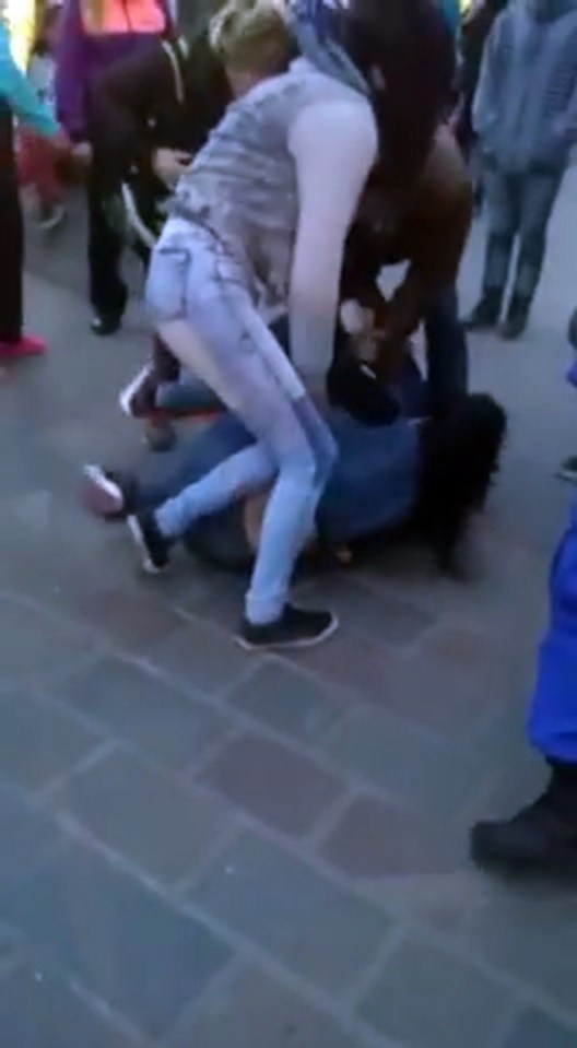  The two girls were outside a high school in Lomas de Zamora, which is in Buenos Aires, Argentina. As the video starts the teens are on top of each other scrapping on the ground