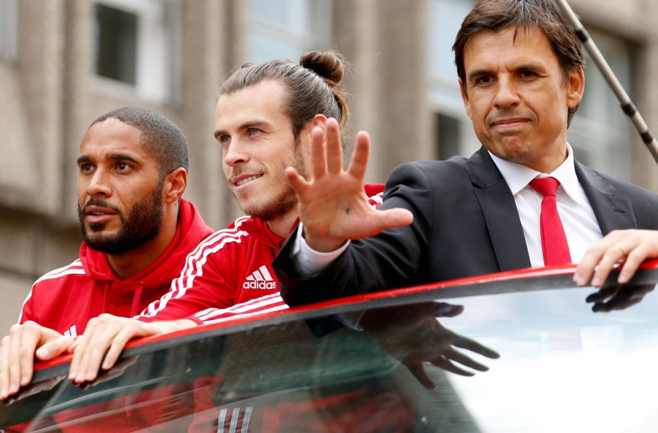 Coleman and the Welsh team received a rapturous welcome home from the Euros