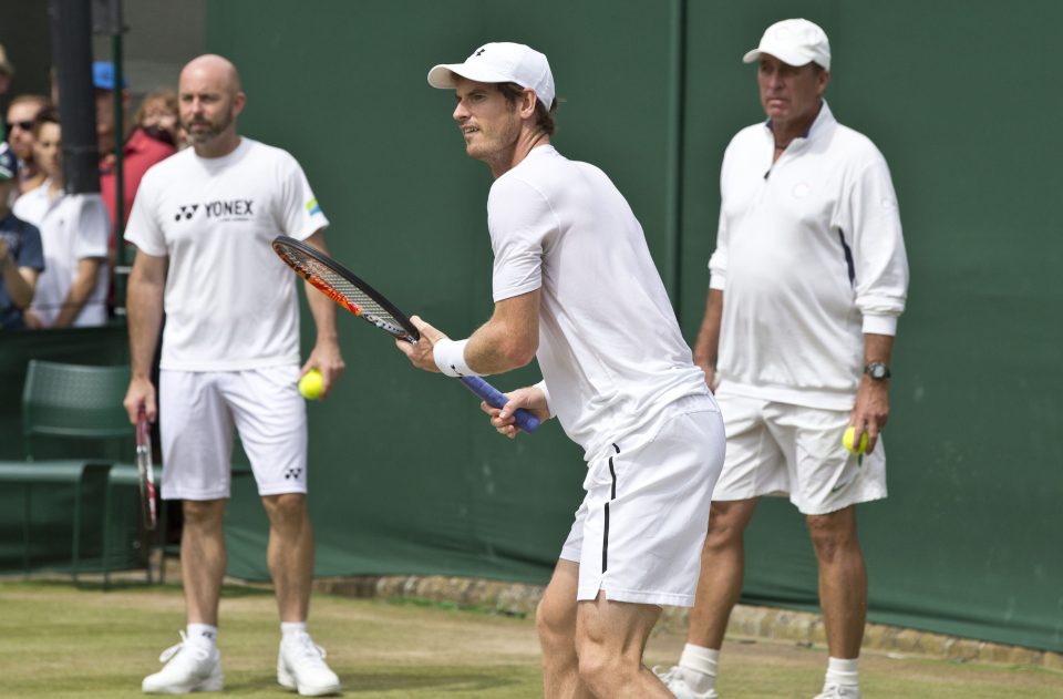  Muray gets put through his paces by Lendl, alongside fellow coach and former player Jamie Delgado