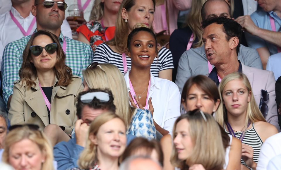  New mates? Oscar winner Natalie Portman sits with Alesha Dixon and Bruno Tonioli