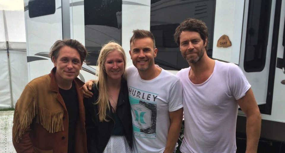  The Sun's Laura meets Take That, minus Robbie Williams, at the British Summer Time Festival, where the trio were joined onstage by Lulu