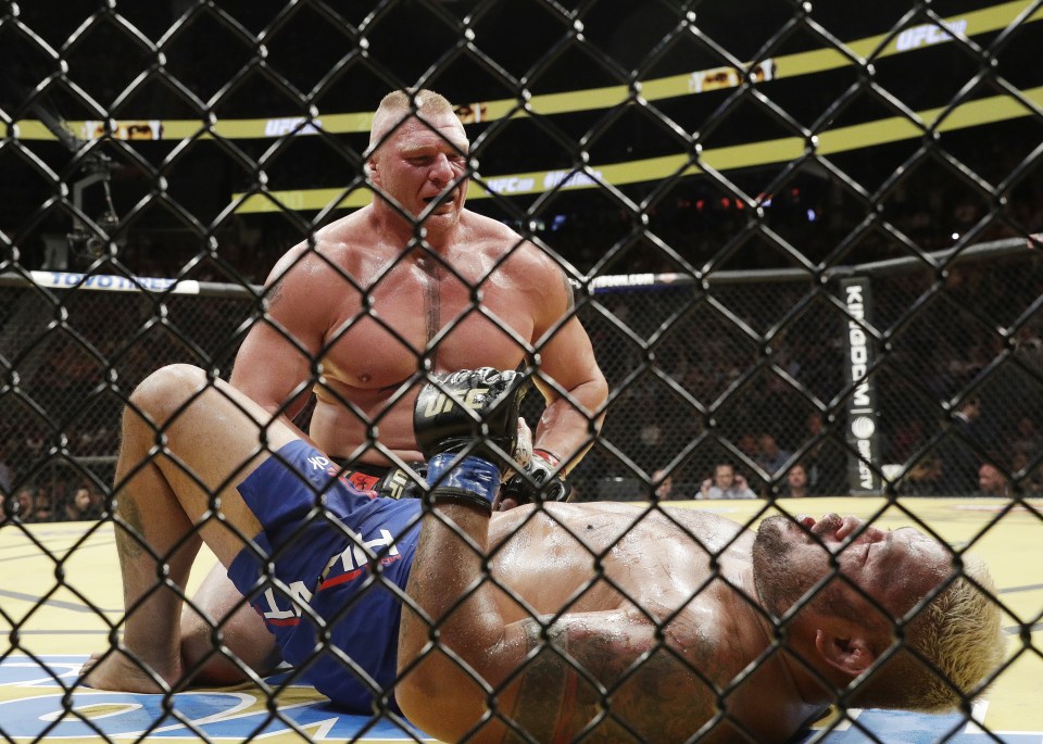  Brock Lesnar beat Mark Hunt by a unanimous decision