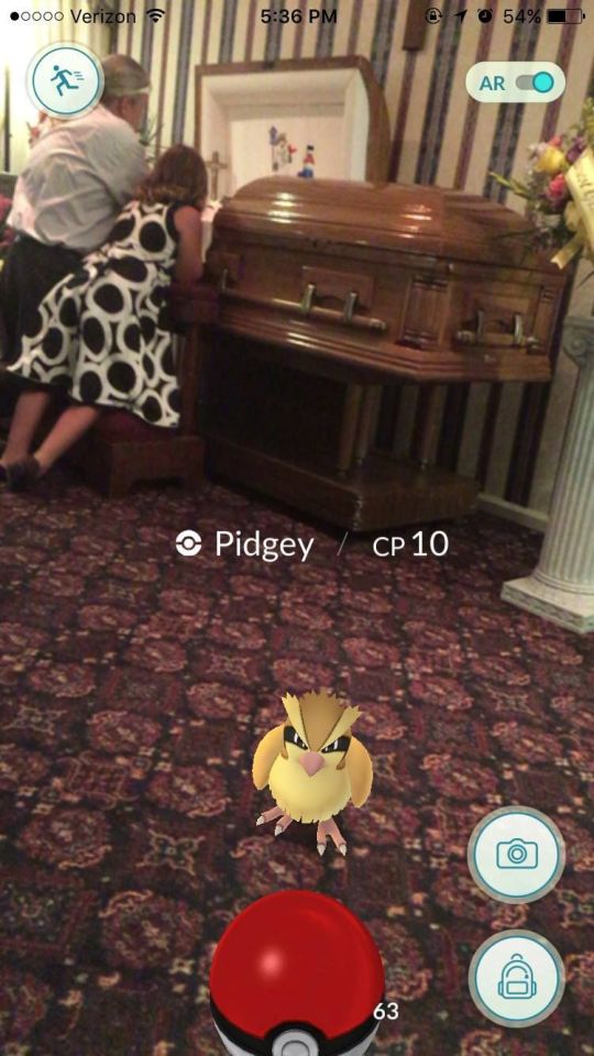  A player went to an extreme length to catch Pokémon after playing in a funeral home