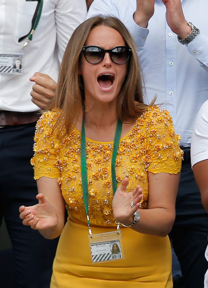  While Murray's wife Kim supported him from his box