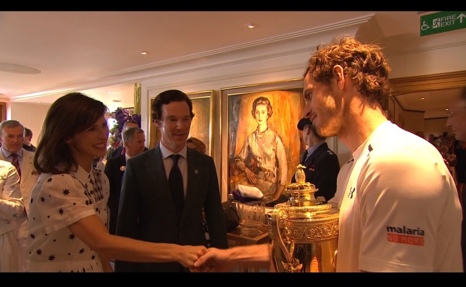  Benedict Cumberbatch looked chuffed to bits to meet ’inspiring’ Murray