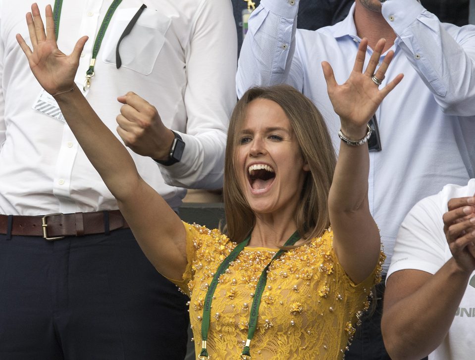  Kim is ecstatic as Andy wins a famous second Wimbledon trophy