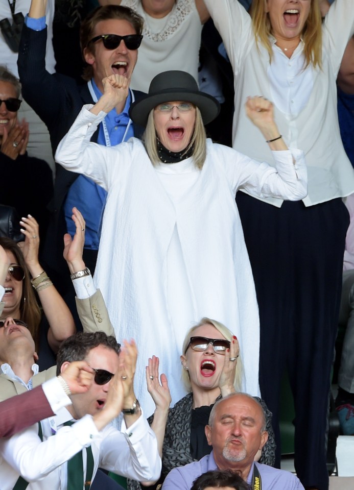  Diane Keaton was over the moon, jumping up and down in her seat