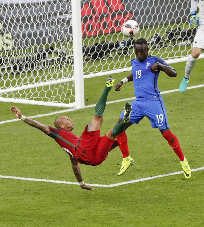 Ricardo Quaresma's acrobatic attempt flew straight at France keeper Hugo Lloris