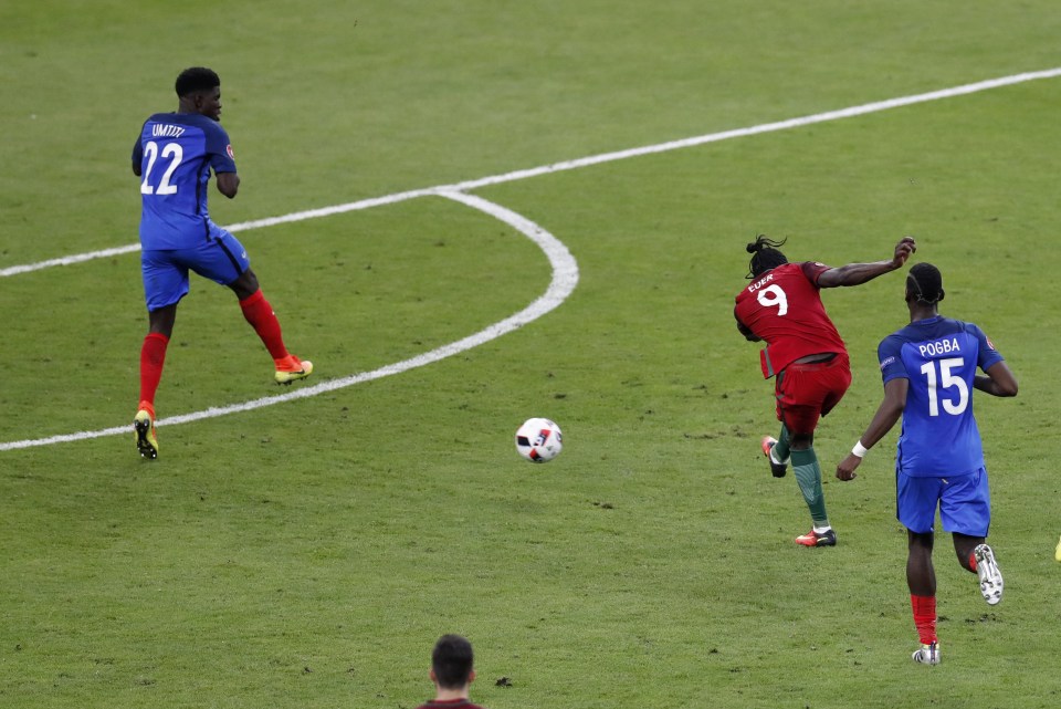 Substitute Eder lets fly from long-range to score the winning goal for Portugal against France in the Euro 2016 final