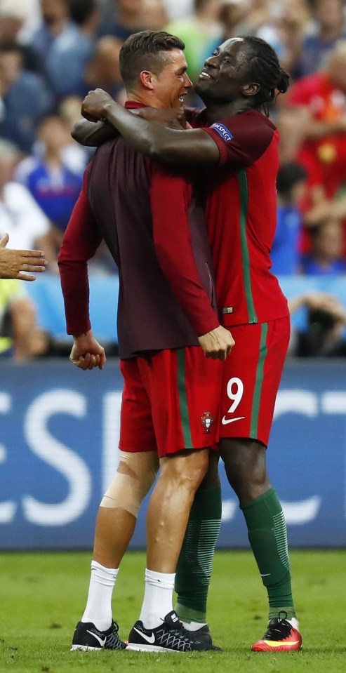 Cristiano Ronaldo and goal hero Eder celebrate as Portugal win Euro 2016