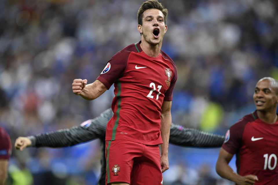  Cedric Soares celebrates Portugal's remarkable triumph at Euro 2016