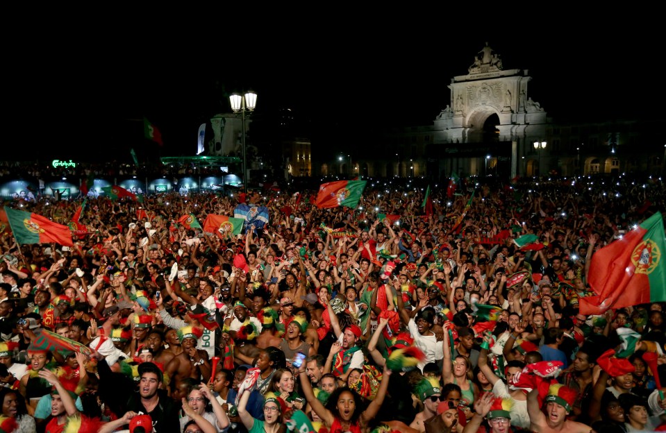 The celebrations went long into the night in Lisbon after Portugal's win