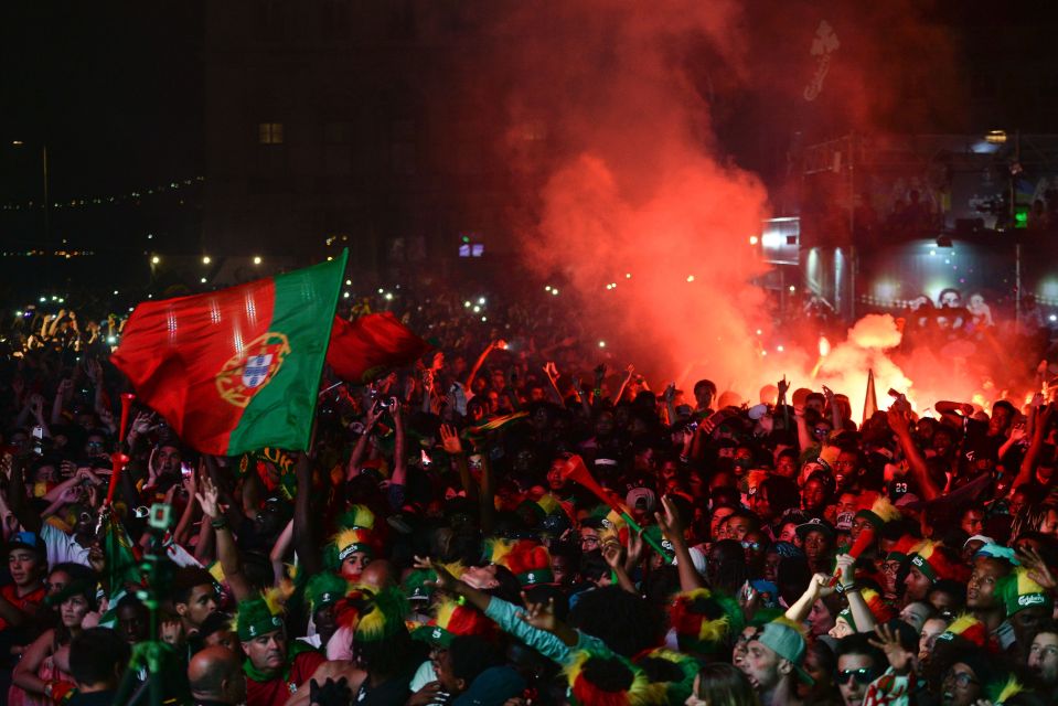 There were wild celebrations on the streets of Lisbon after Portugal's success