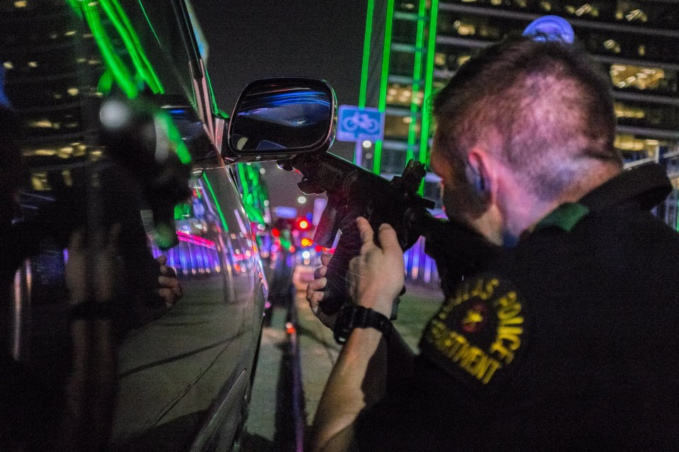  Mr Smith spent hours protecting a photographer caught in the middle of the firefight on Thursday