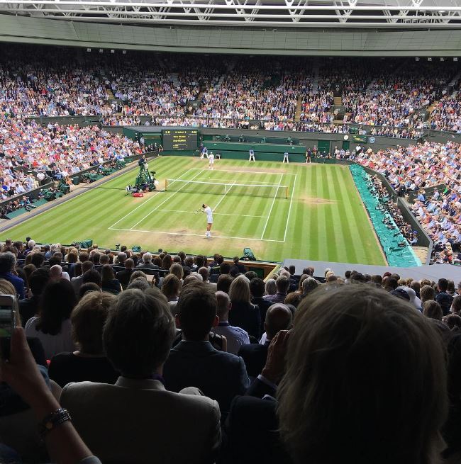  Jose Mourinho's view from Centre Court at the Wimbledon final on Sunday