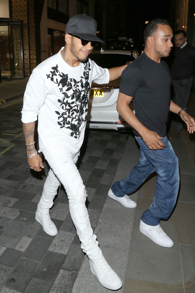  Lewis was also out with his brother Nicolas