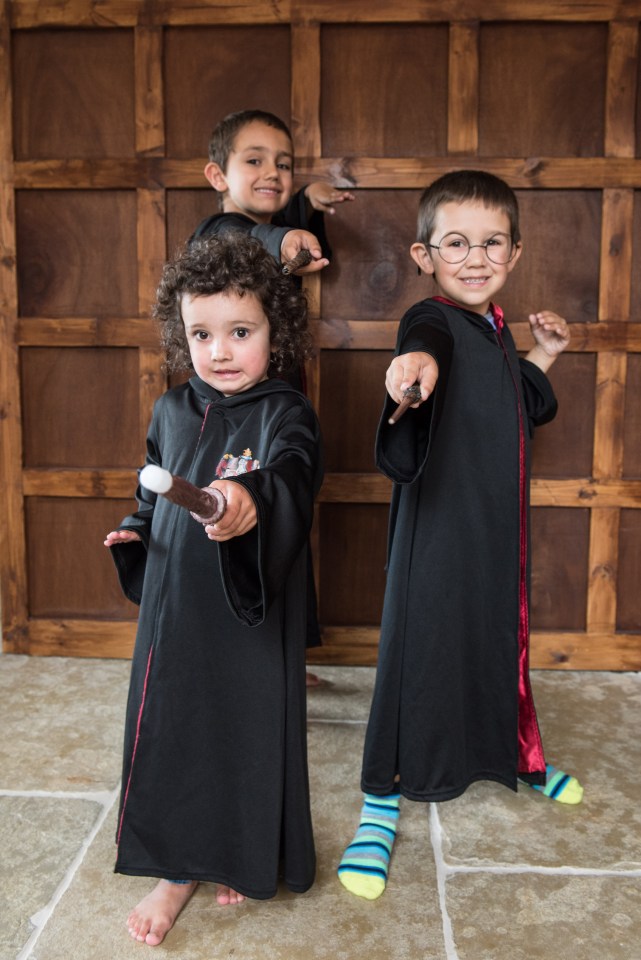  The kids love dressing up as the magical wizards