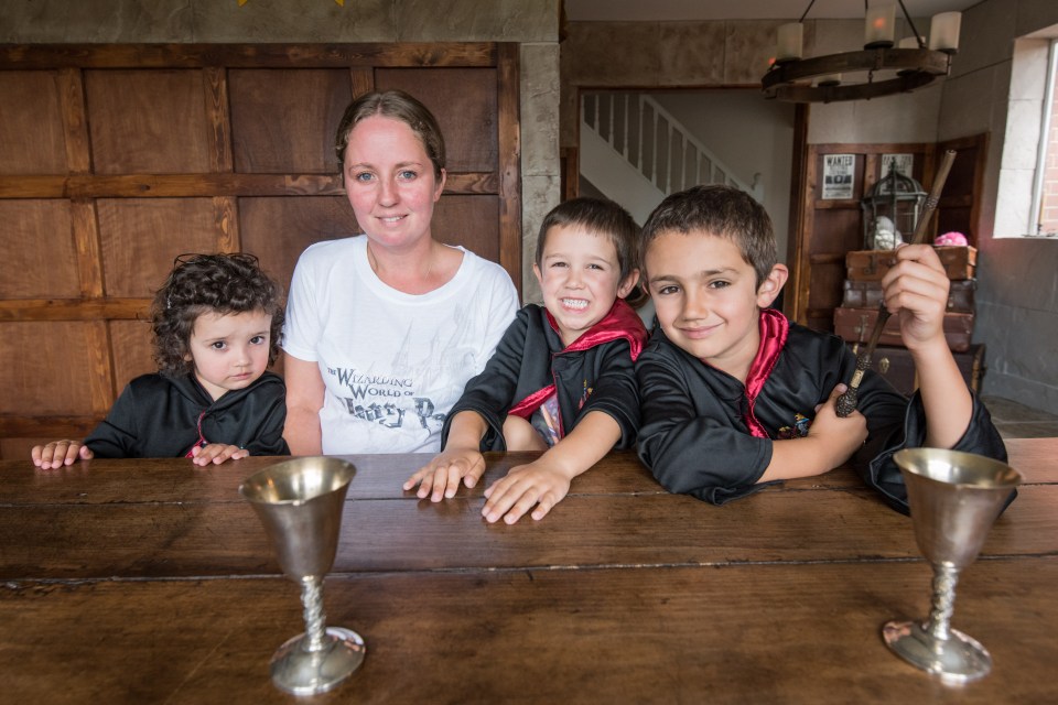  Charlotte and her kids enjoying a break from spell casting