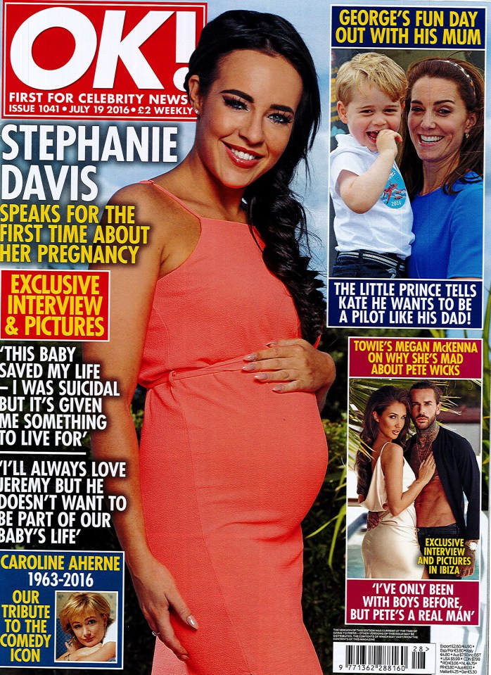  Steph is revealing all about her upcoming arrival in the latest edition of OK! Magazine tomorrow