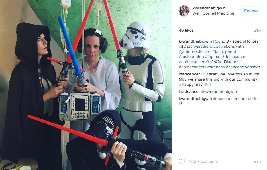  Feeling the Force ... Karen and pals dress up in Star Wars gear for a photo op