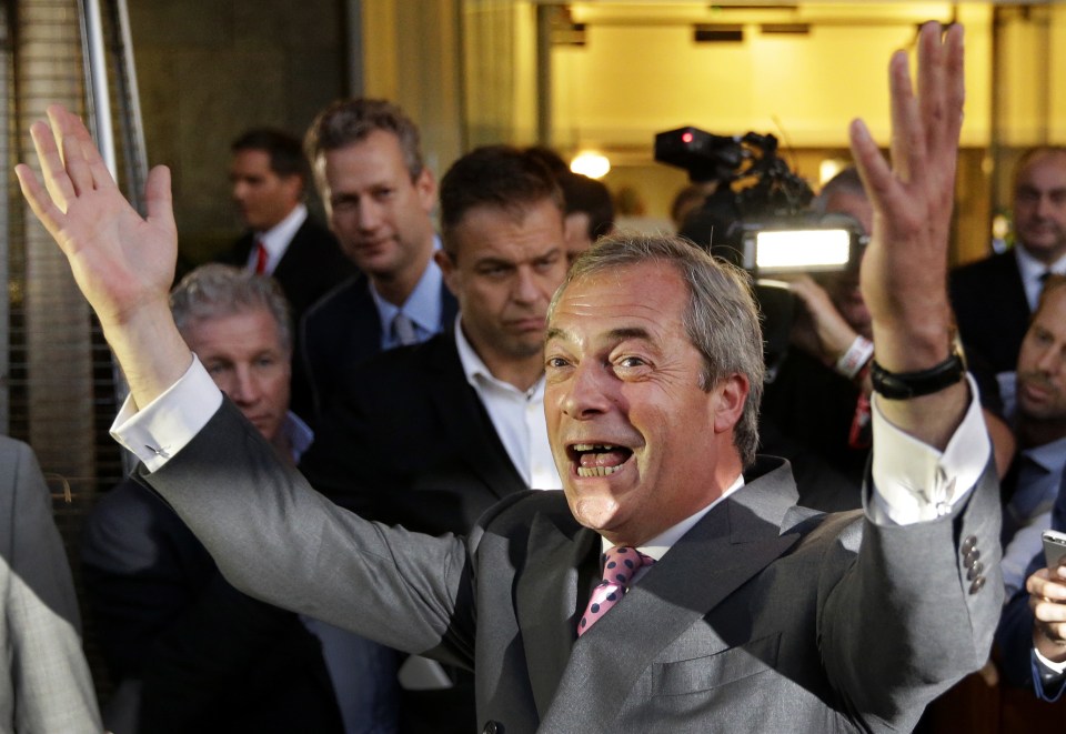 Farage lead the fight for Brexit earlier this year before giving up his position as leader of UKIP