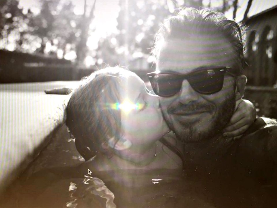  David and daughter Harper pose for a cute Instagram picture