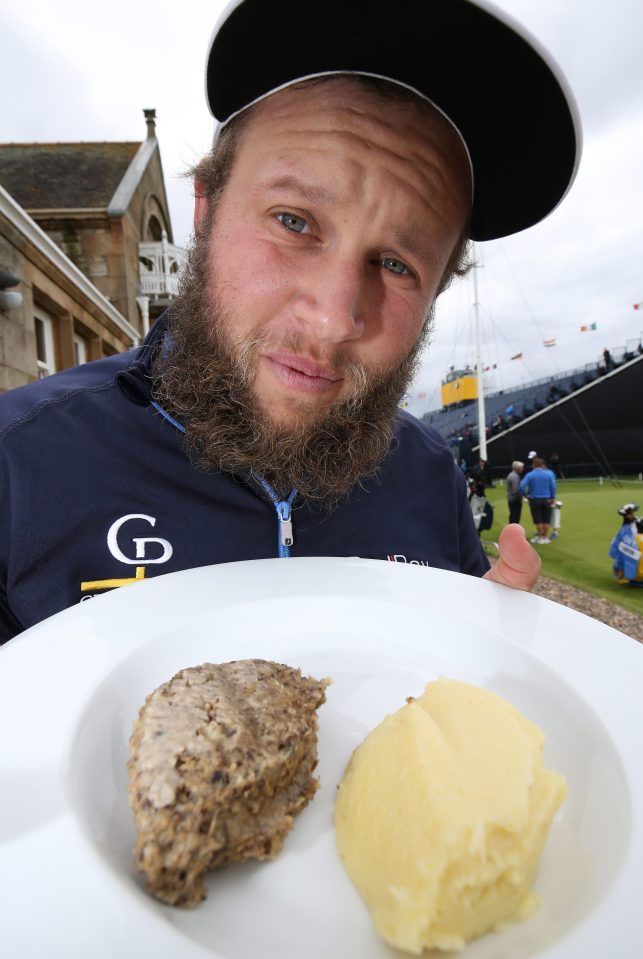  Andrew 'Beef' Johnston did not fancy The Sun's offer of a plate of haggis