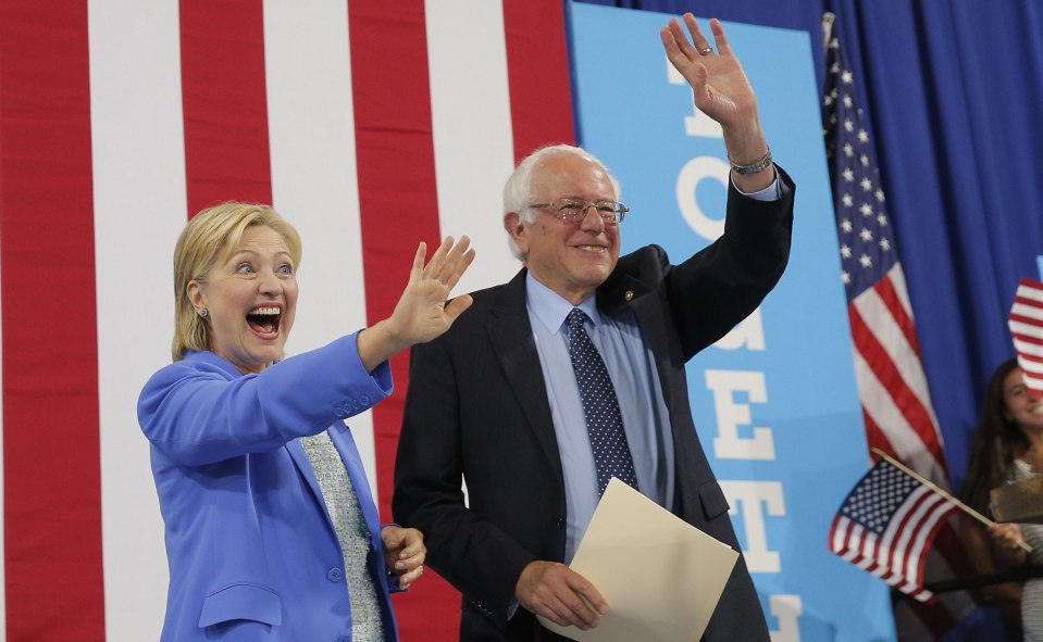  Hillary Clinton enjoyed herself at the first joint rally with her former rival Bernie Sanders