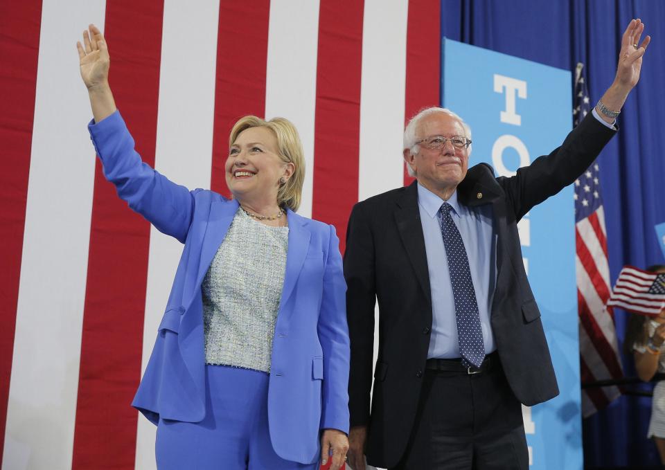 Hillary Clinton and Bernie Sanders