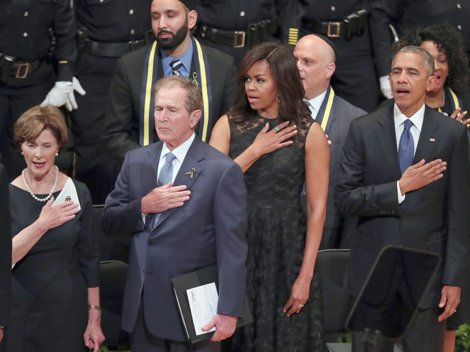  President Obama said America often “expected too little” of itself, and too much of its law enforcement. He said: “As a society we choose to under-invest in decent schools, we allow poverty to fester, we refuse to fund drug treatment and mental health programs.