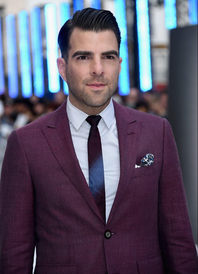  Zachary Quinto looked dapper in a purple suit