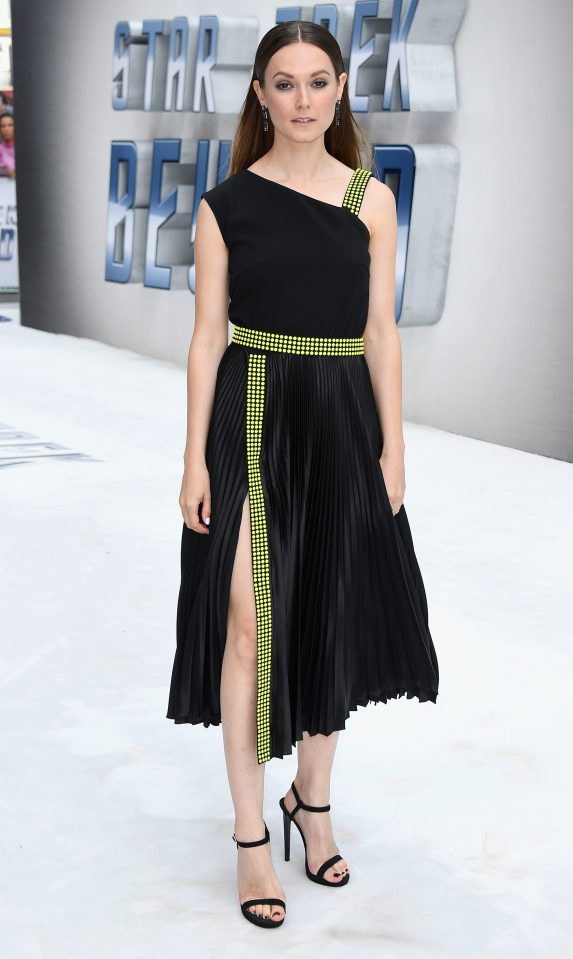  Actress Lydia Wilson opted for a somewhat Grecian inspired dress