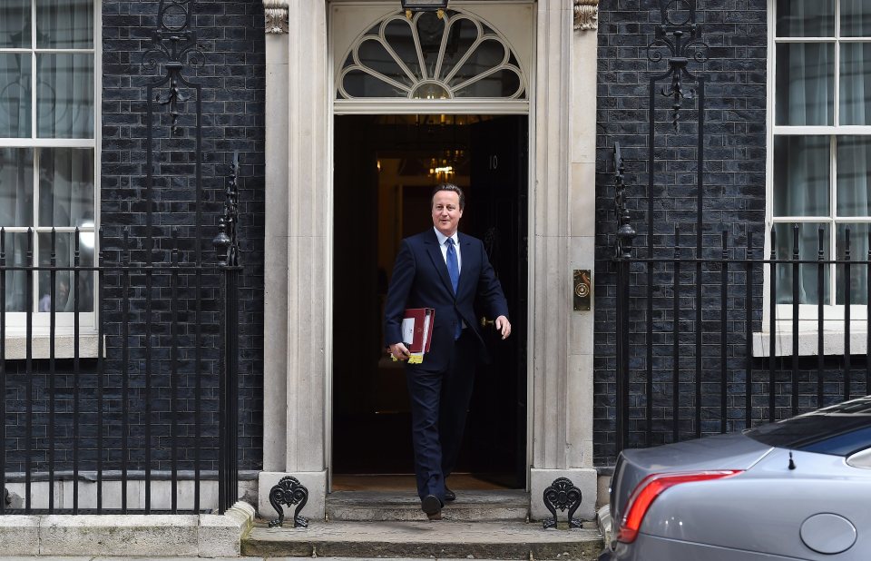  Cameron leaves the No10 for the last time this morning, heading off to PMQs